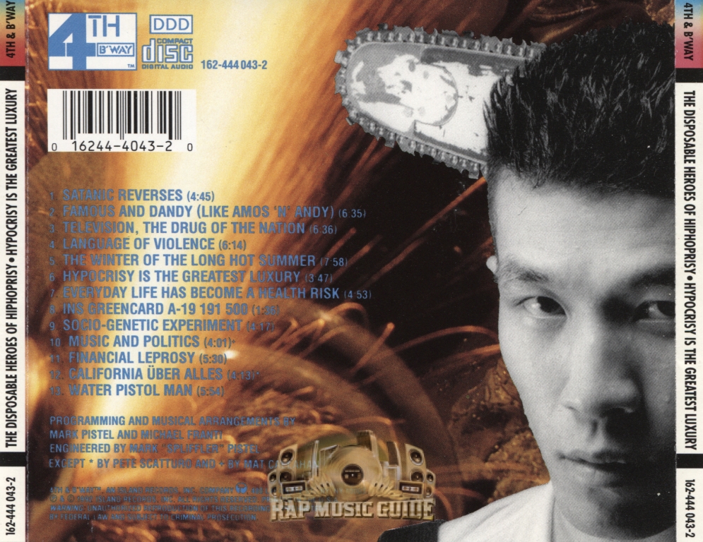 The Disposable Heroes Of Hiphoprisy - Hypocrisy Is The